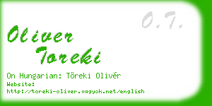 oliver toreki business card